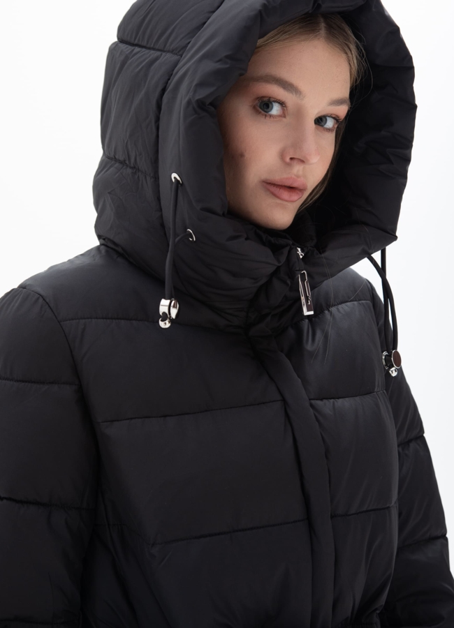 Пуховик женский с капюшоном  модель № 25513 универмаг малина