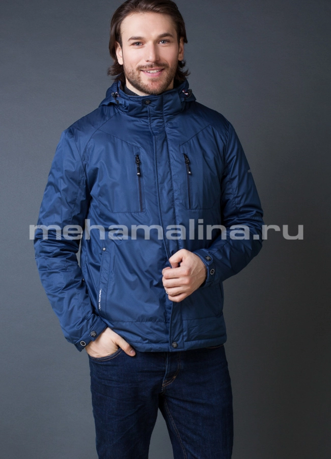 Весенняя куртка модель № KP-229 меха малина