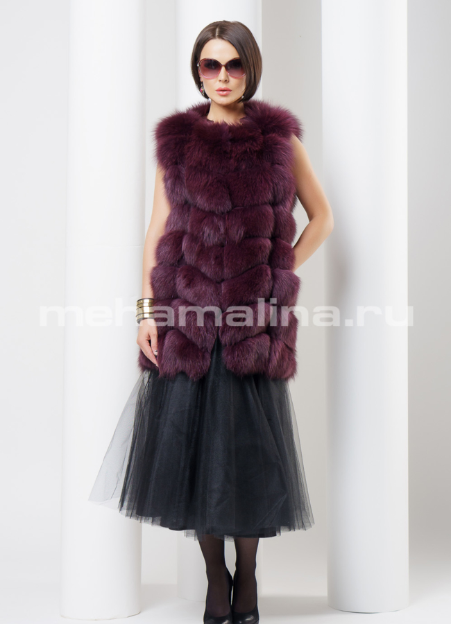 Жилет из песца  модель № M-109 в рассрочку