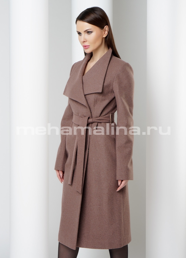 Пальто Avalon с поясом  модель № 2433 универмаг малина