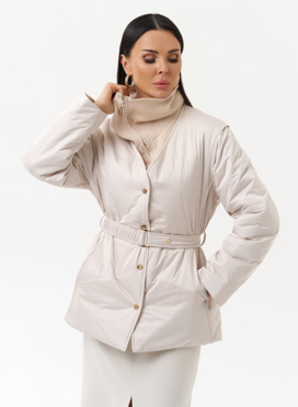 Женская утепленная куртка с поясом