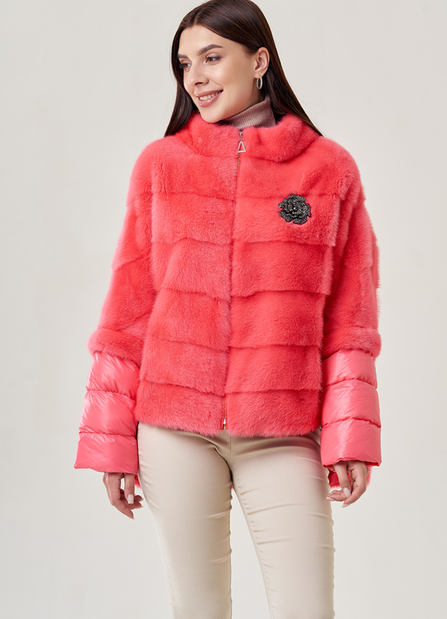 Шуба из норки оверсайз модель № 24749 в рассрочку